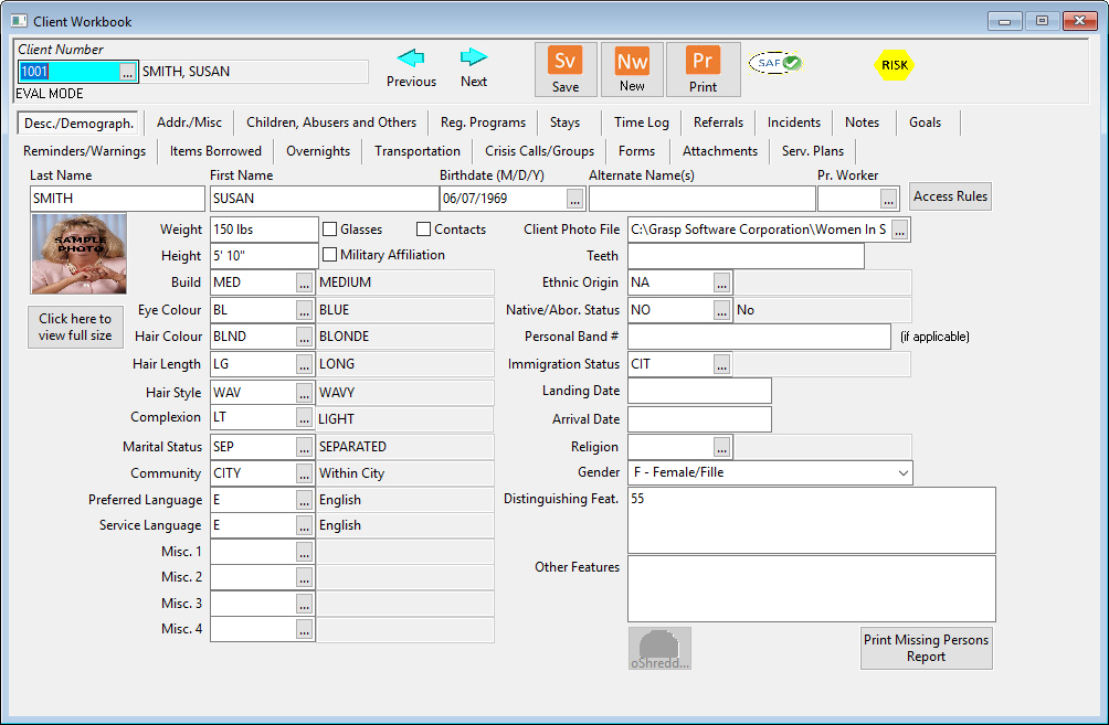 Shelter Software screenshot